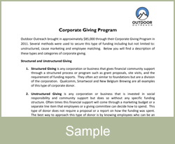 Corporate Giving Program
